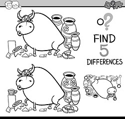 Image showing differences activity coloring book