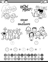 Image showing math avtivity coloring book