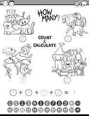 Image showing math avtivity coloring book