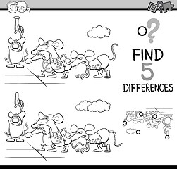 Image showing differences activity coloring book