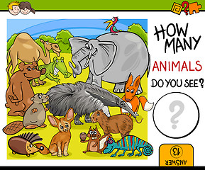 Image showing count animals activity for children