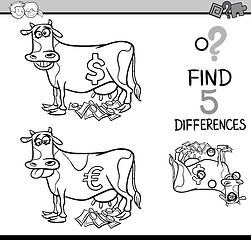 Image showing differences activity coloring page