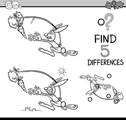 Image showing differences activity coloring book