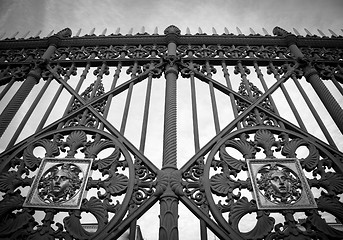 Image showing Royal Palace gate detail