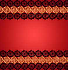 Image showing pattern for the card of laces on the red