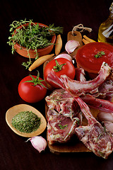 Image showing Raw Lamb Ribs