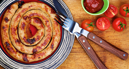 Image showing Grilled Spiral Sausage  