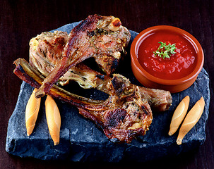 Image showing Roasted Lamb Ribs