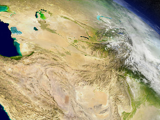 Image showing Central Asia from space