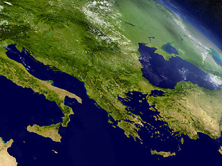 Image showing Greece from space