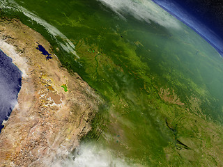 Image showing Bolivia from space