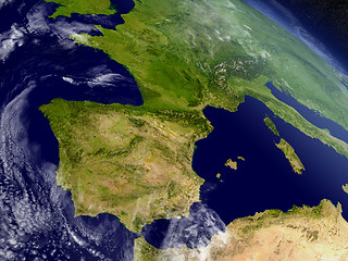 Image showing Spain and Portugal from space