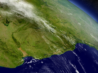 Image showing Uruguay from space