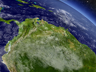 Image showing Colombia and Venezuela from space