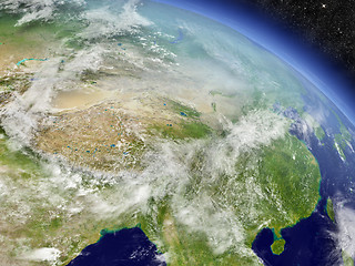 Image showing China from space