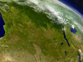 Image showing Democratic Republic of Congo from space