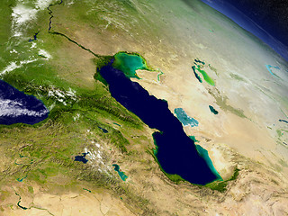 Image showing Caucasus region from space