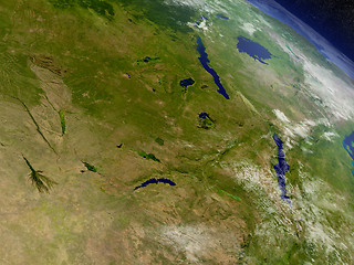 Image showing Zambia from space