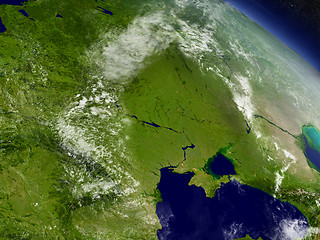 Image showing Ukraine from space