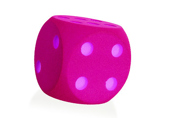 Image showing Large pink foam die isolated - 4