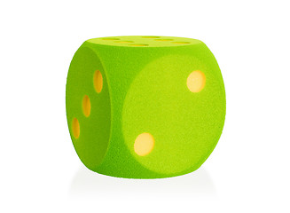 Image showing Large green foam die isolated - 2