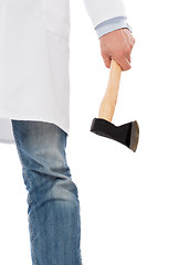 Image showing Evil medic holding a small axe