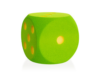 Image showing Large green foam die isolated - 1