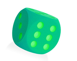 Image showing Large green foam die isolated - 6