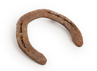 Image showing Old rusty horseshoe