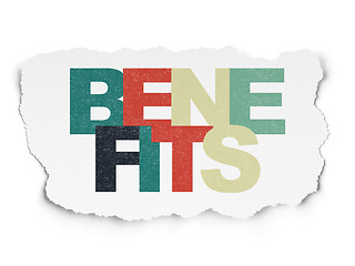 Image showing Finance concept: Benefits on Torn Paper background