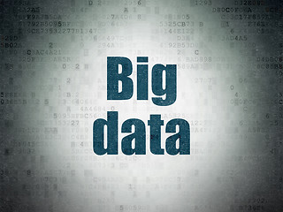 Image showing Information concept: Big Data on Digital Data Paper background