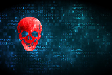 Image showing Medicine concept: Scull on digital background