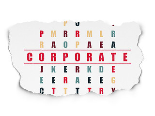 Image showing Finance concept: Corporate in Crossword Puzzle