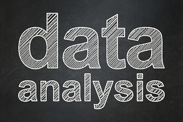 Image showing Data concept: Data Analysis on chalkboard background