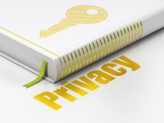 Image showing Privacy concept: book Key, Privacy on white background