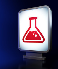Image showing Science concept: Flask on billboard background