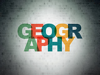 Image showing Education concept: Geography on Digital Data Paper background