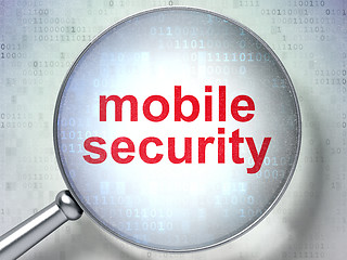 Image showing Privacy concept: Mobile Security with optical glass