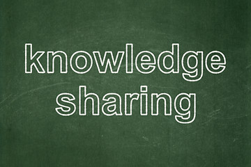 Image showing Education concept: Knowledge Sharing on chalkboard background