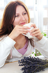 Image showing Mature woman relaxing