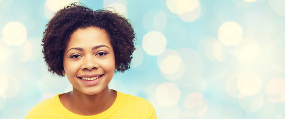 Image showing happy african american young woman face