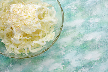 Image showing White cabbage salad