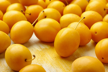 Image showing Yellow mirabelle plum fruits