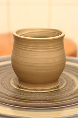 Image showing Pottery making close-up.\r\n