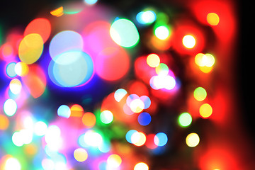 Image showing christmas lights color background