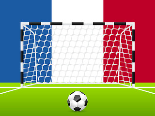 Image showing Abstract soccer background with french flag