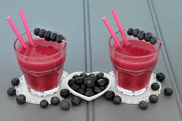 Image showing Blueberry Smoothie Juice