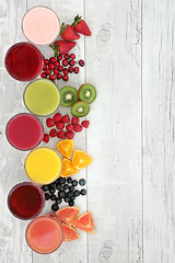Image showing Healthy Fruit and Juice Drinks