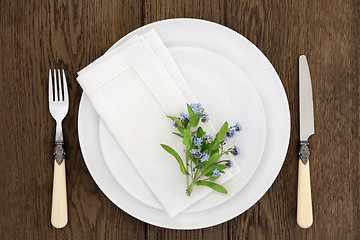 Image showing Fine Dining with Flowers