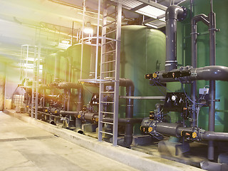 Image showing water treatment tanks at power plant